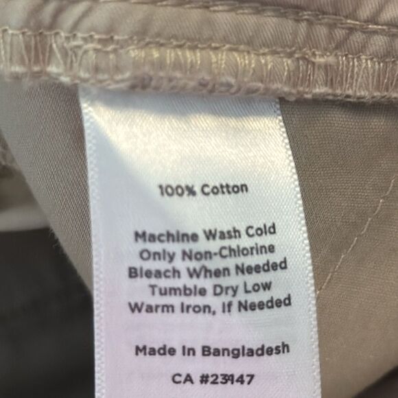 Talbots Tan Cotton Casual Outdoor Womens Khaki Tan Roll Tab Ankle Cropped Pants - Picture 16 of 16